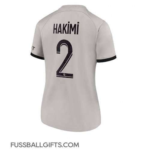 Paris Saint-Germain Achraf Hakimi #2 Fußballbekleidung Auswärtstrikot Damen 2022-23 Kurzarm